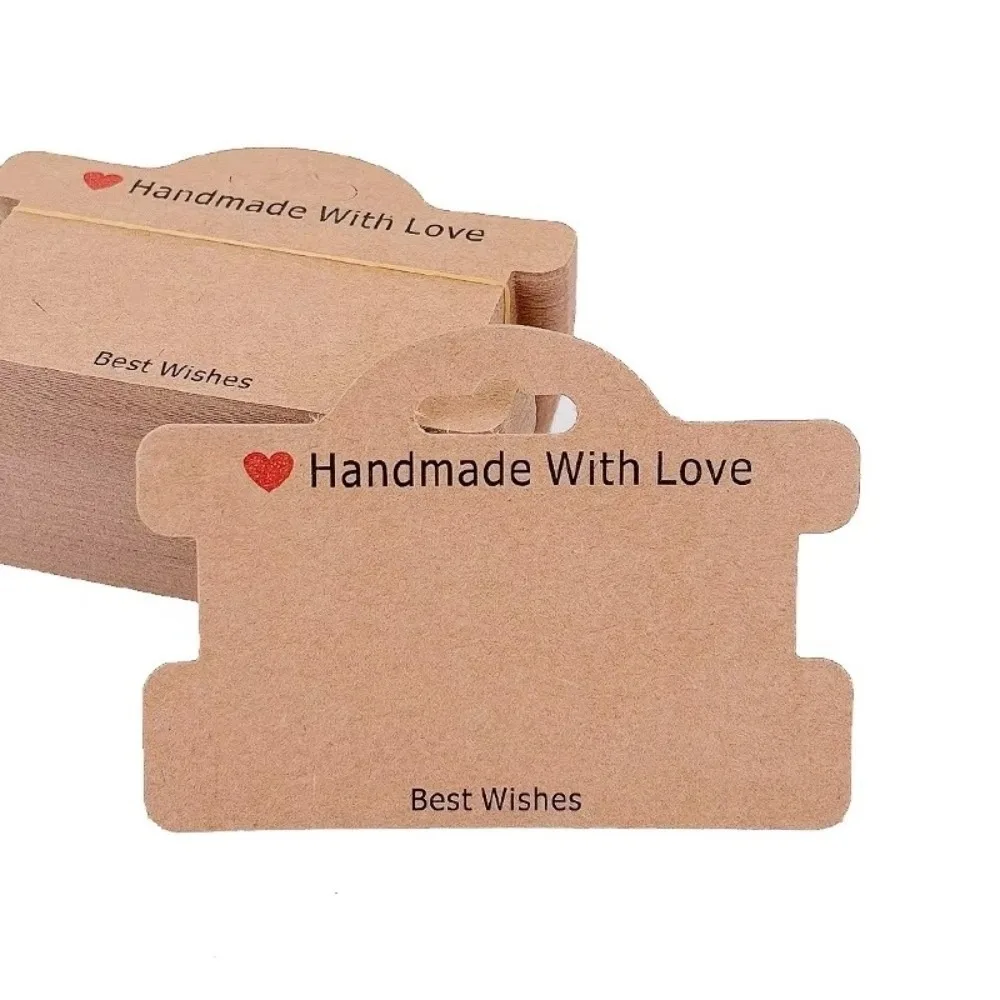 

100pcs Love Jewelry Tags Bracelet Display DIY Handmade Jewelry Card Gift Wrapping for Selling Hair Ties Hanging Blank Tag