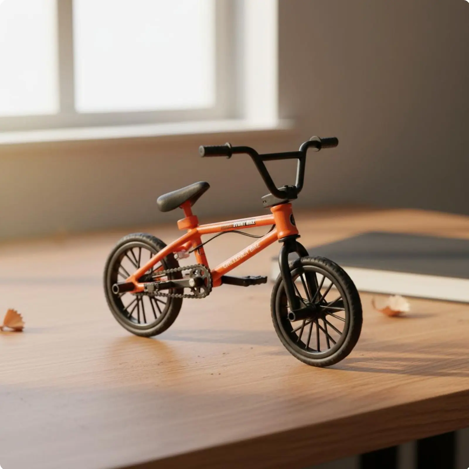 Alloy Cycle Model Realistic Design Alloy Finger Bike Pocket-Sized Finger Bike for Kids, Collectors, Party Favors, Desk Silver