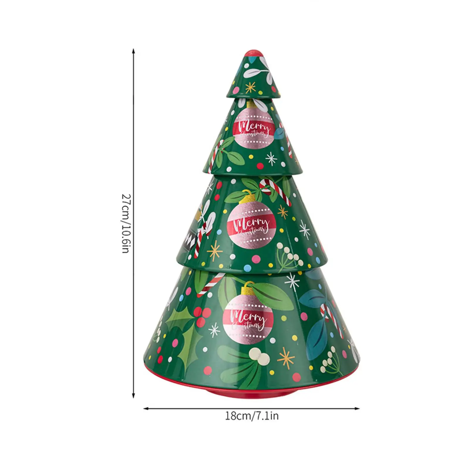 Christmas Tree Candy Box,Table Decor Ornament,Cute Cookie Candy Storage Container for Festival,Fireplace, Desktop, Xmas Party