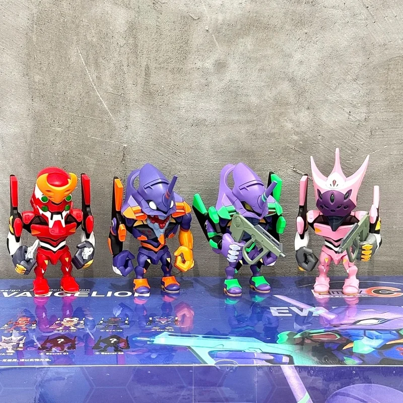 

Bandai New Mech Warrior Trendy Play Blind Box Model Handmade EVA Initial Number Q Edition Anime Peripheral Collection Toy Gift