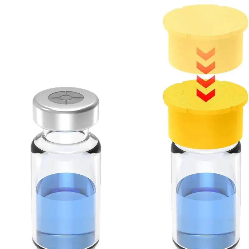 8Pcs Reusable Non-Slip Glass Vial Silicone Caps Leakproof Reusable Food-Grade For Insulin Bottles Diabetic Home Travel Supplies