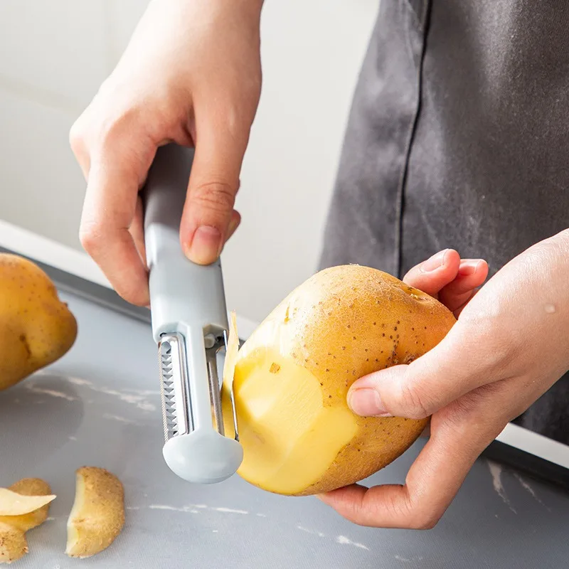 Household 3 In 1 Fruit Vegetable Peeler Multifunctional Apple Potato Carrot Peeling Slicer Portable Kitchen Cooking Gadget Tool