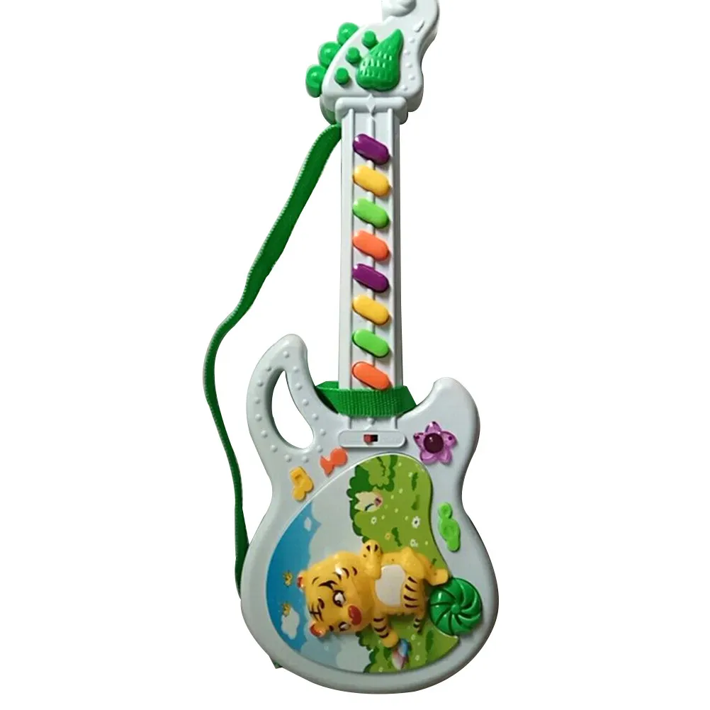 8 Keys Cartoon Electronic Guitar Early Educational Musical Instruments Nursery Rhymes for Kids Children Baby Electric Guitar