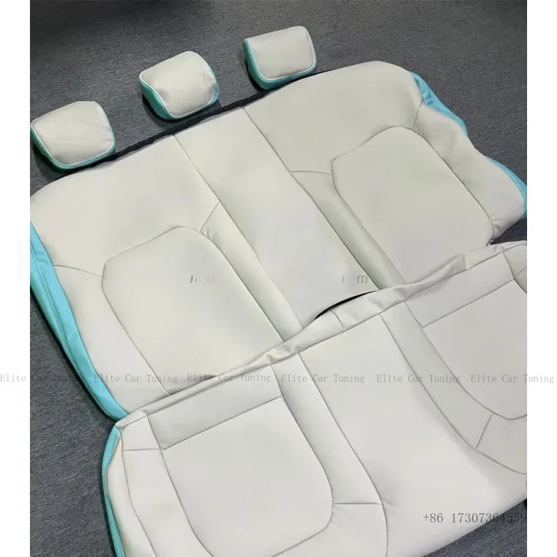 

Tiffany Blue Diamond Pattern Full Set Leather Seat Cover for Benz G Class W463 W464 W465 Interior Kits Popular Style for G Wagon