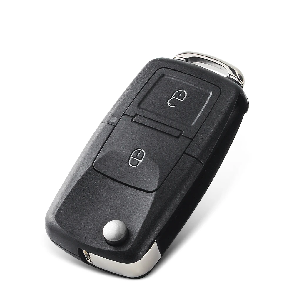 Dandkey 2 Buttons Remote Flip Folding Car Key Shell for VW Volkswagen MK4 Bora Golf 4 5 6 Passat Polo Bora Touran