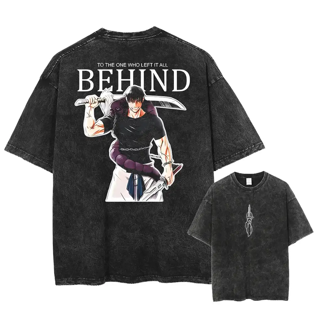 

Jujutsu Kaisen Toji Left It All Behind Men's T-shirt Pure Cotton High-quality Leisure Sports Harajuku Anime Figure Summer