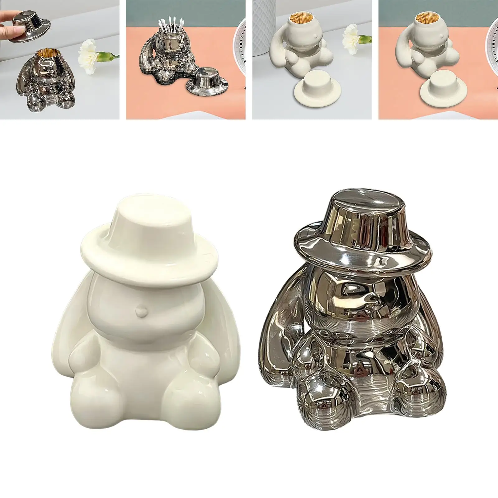Toothpick Holder Dispenser Toothpick Storage Box Toothpick Container with Lid Toothpick Dispenser for Dorm Bar Dining Table