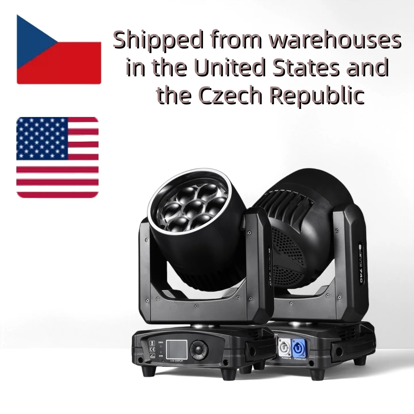 

7x40W RGBW 4in1 LED Spotlight Wash/Beam /Zoom,Professional DJ/Bar Lighting Big Bee Eye Moving Head disco strobe stage lights