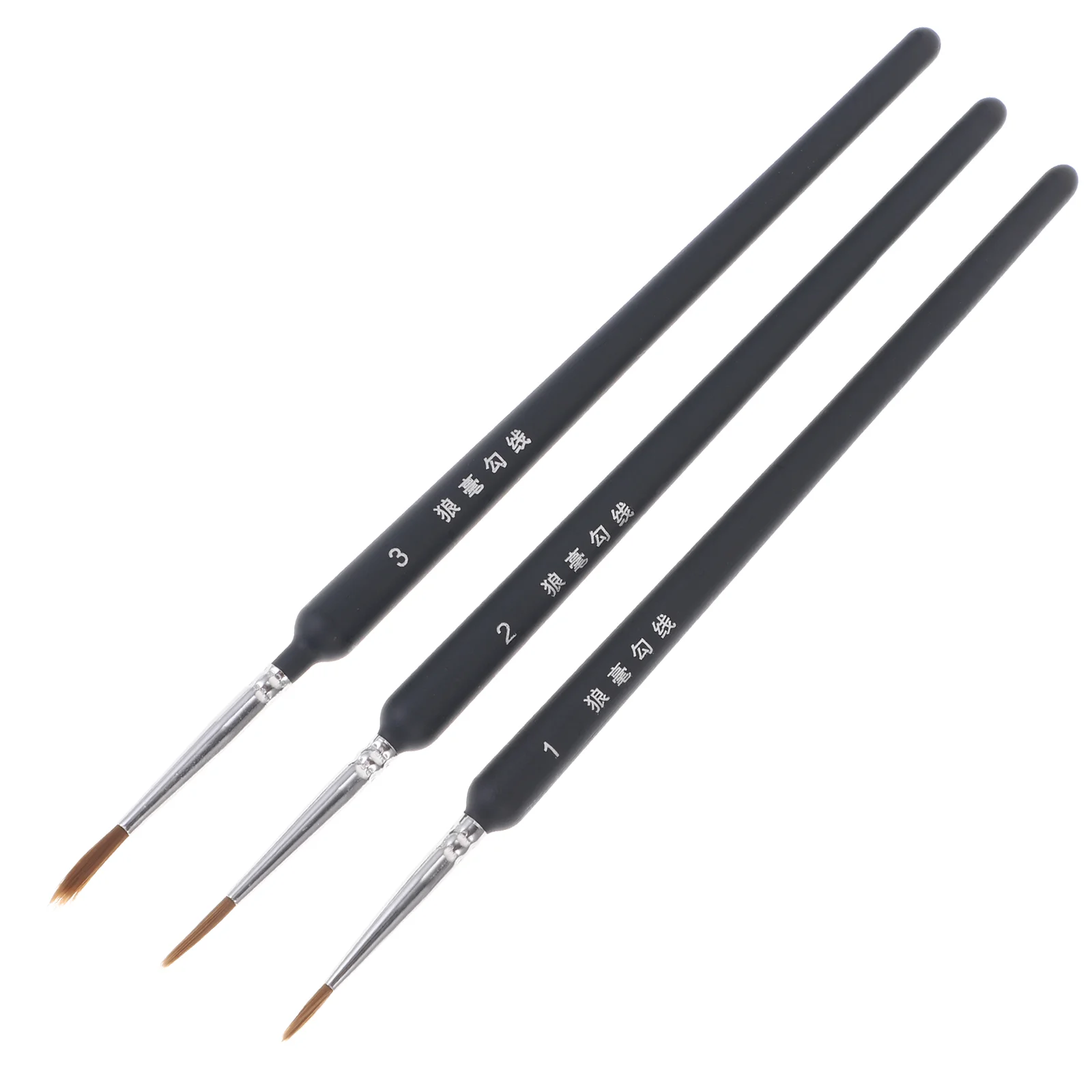 

3pcs Wolf Hair Set for Detail Painting Miniatures Acrylic Watercolor Oil Gouache (1 + 2 + 3) painting set