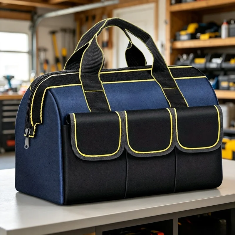 13inch Multifunctional Electrician Tool Bag, Thickened Large Capacity Waterproof Wear Resistant Multi-Pocket Storage Bag