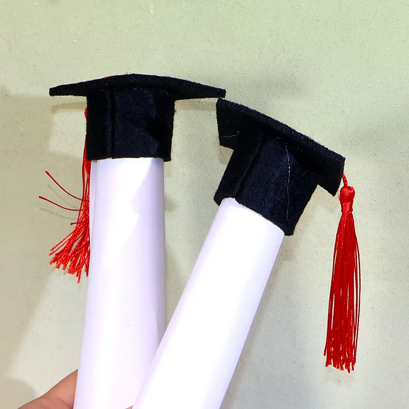 Best Miniature Simulation Mini Doctoral Cap Red Tassel Model Decoration Graduation Season Model Ornament Scene