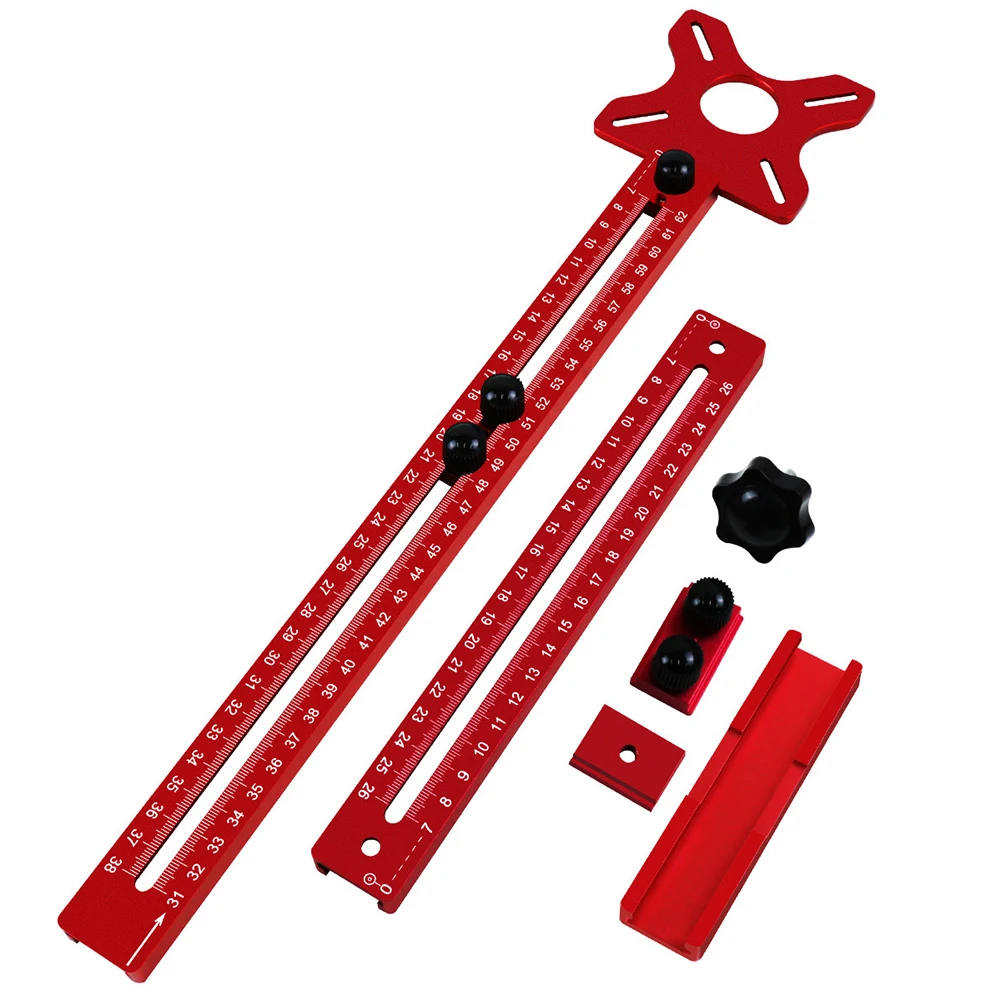 라우터 밀링 그루브 브래킷, 목공 캐비닛 하드웨어 알루미늄 원형 절단 지그, 분리형 베이스