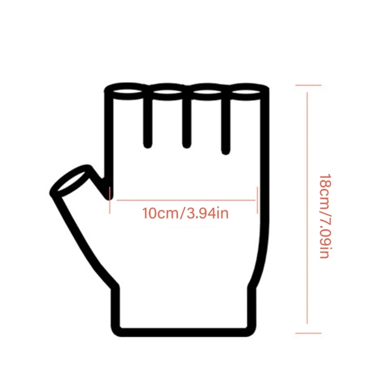 Pack of 10 Protective Fingerless Gloves Nylon Material Ventilated for Operations 77JC