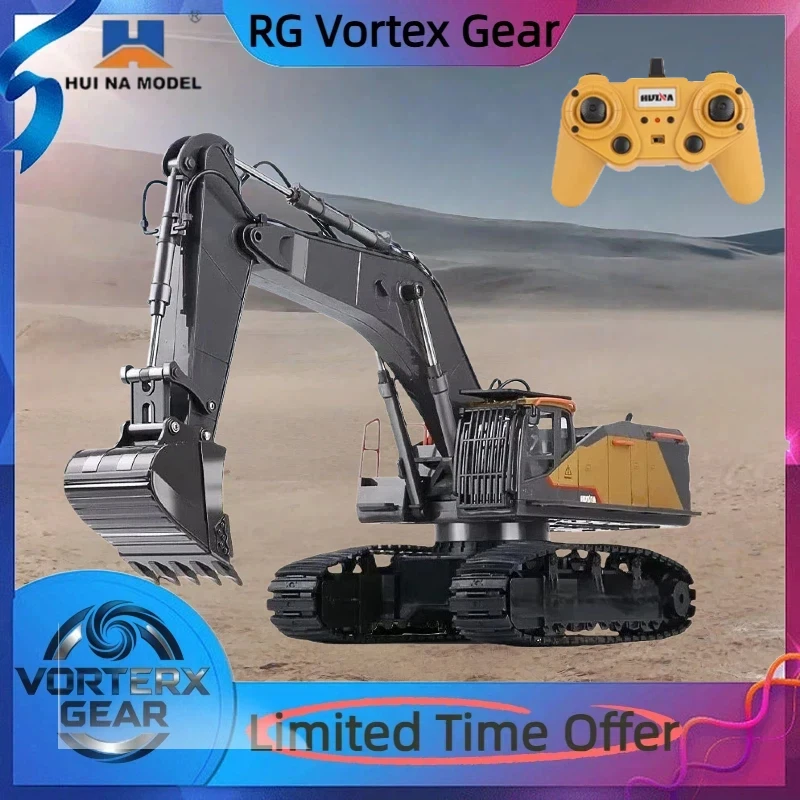 Vortex Gear Huina 592 Remote-Controlled Alloy Excavator 22 Channel Simulation Engineering Vehicle Model Children'S Toy Gift