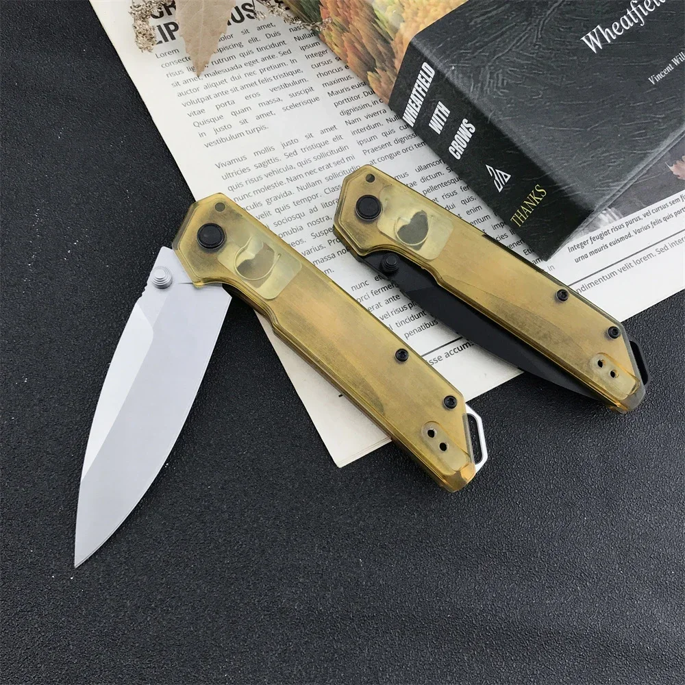 

KS 2038 Iridium KVT Pocket Folding Knife D2 Blade PEI Handle Self Defense Hunting Everyday Carry Camping Cutting Knives