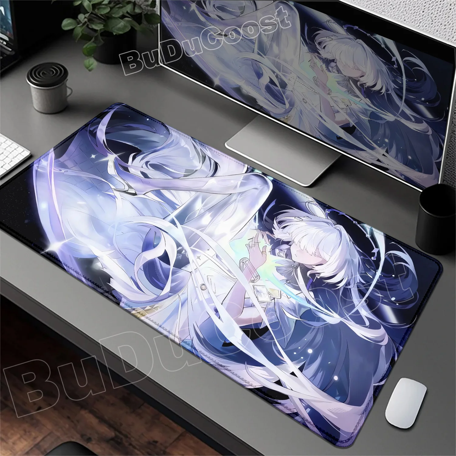 2026 New Wuthering Waves MORNYE Mouse Pad Large Cute Desk Mat Keyboard Ergonomic Office Rubber PC Non-slip Anti-fray Home Custom