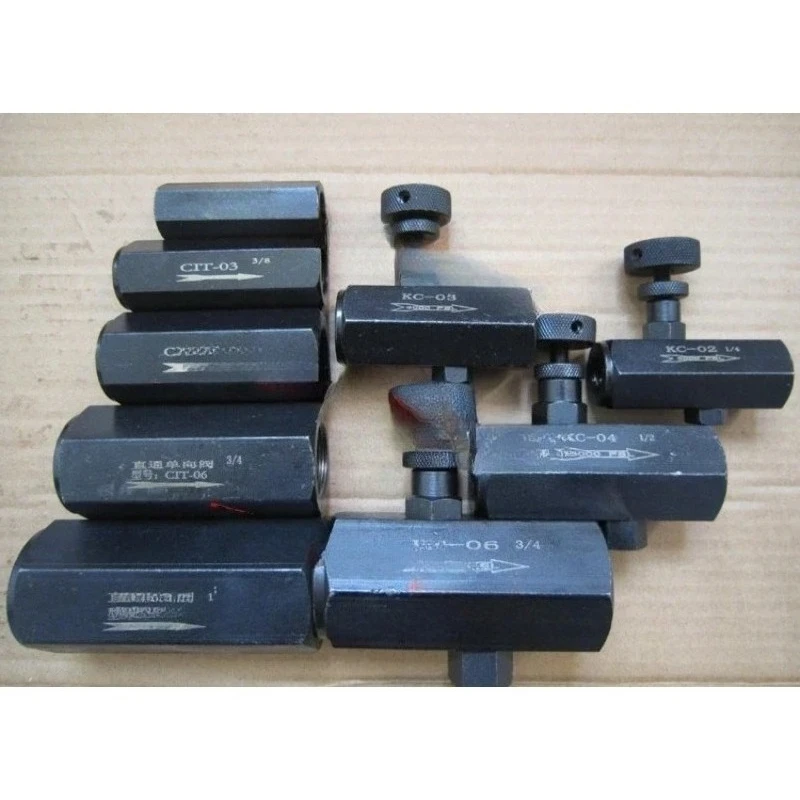 صمام خانق هيدروليكي أحادي الاتجاه KC-02 KC-03 KC-04 06 صمام التحكم في التدفق صمام تنظيم نوع أنبوب ضغط الزيت #3