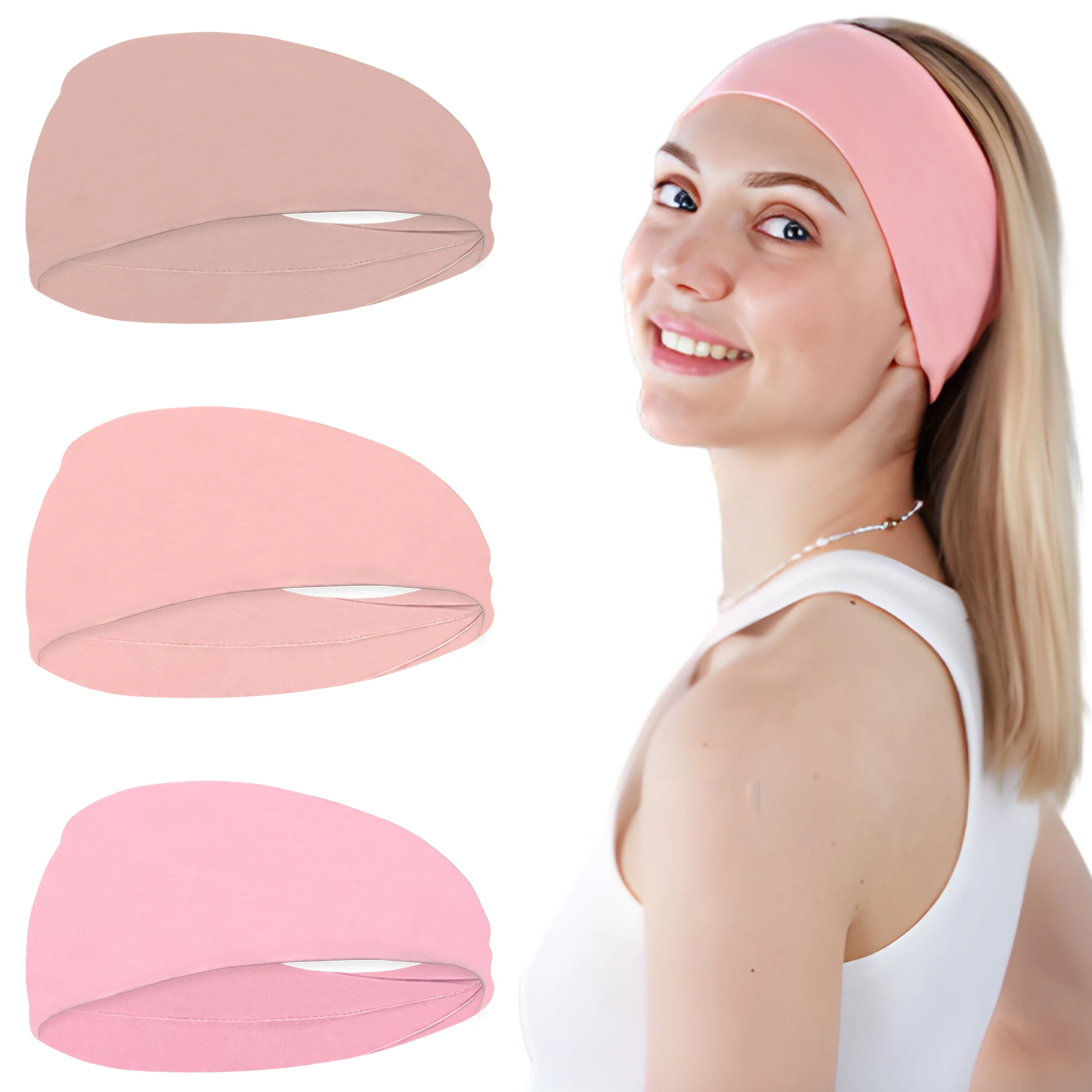 Elastic Cotton Twisted Cross Head Wrap para Mulheres, Faixa de cabelo, Moda Headbands, Simples Cabeça Acessórios