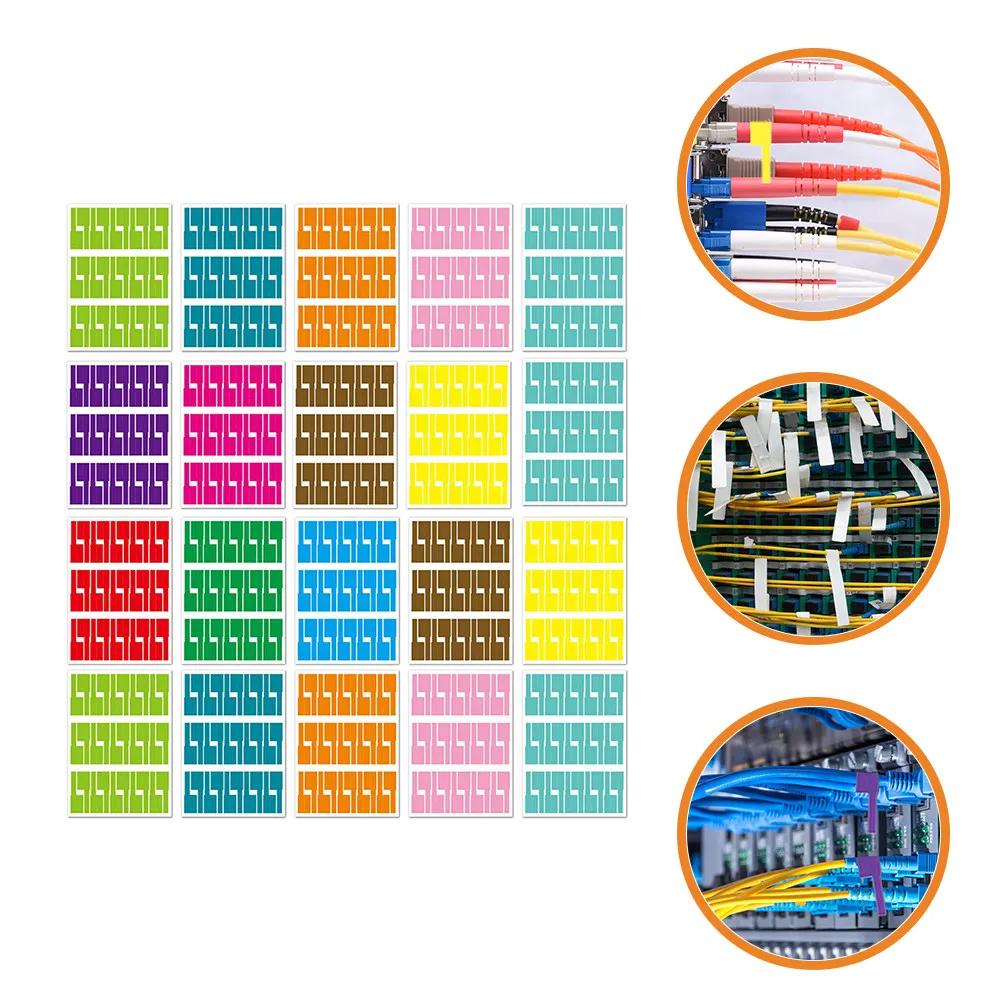 20Sheets Cable Label Self Adhesive Writable Fast Drying Cord Tags for Electricity Cable Management Cord Tags Wire Labels