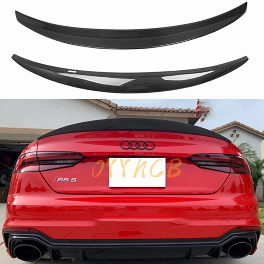 

FOR AUDI A5 S5 RS5 B9 2Door Coupe HK Style Carbon Fiber Rear Spoiler Trunk Wing 2017-2023 FRP Forged Carbon