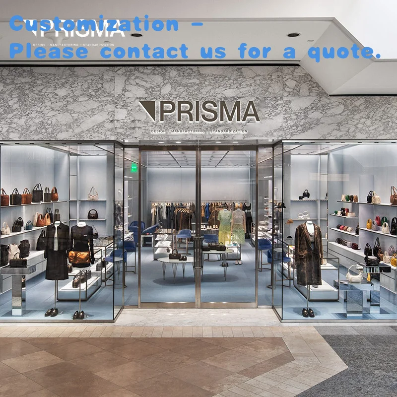 custom.Custom Fashion Boutique Interior Layout Decoration RA28 Jewelry Handbag Apparel Footwear Store Display Rack Fixture