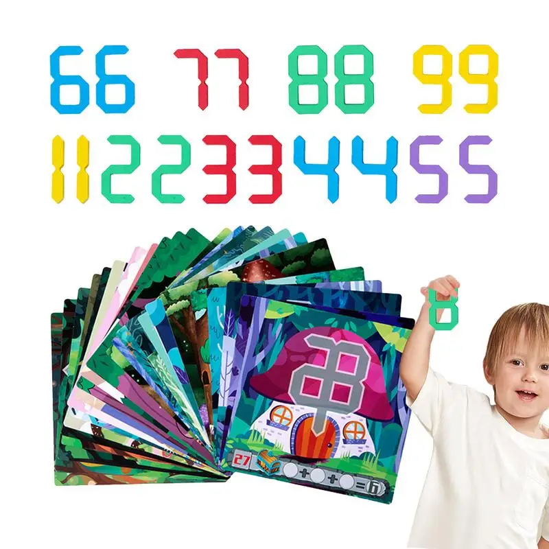 Number Flash Cards Numbers Pattern Board Matching Puzzle Game Color Cognition Matching Puzzle Game For Toddler Boy Girl 3 Years