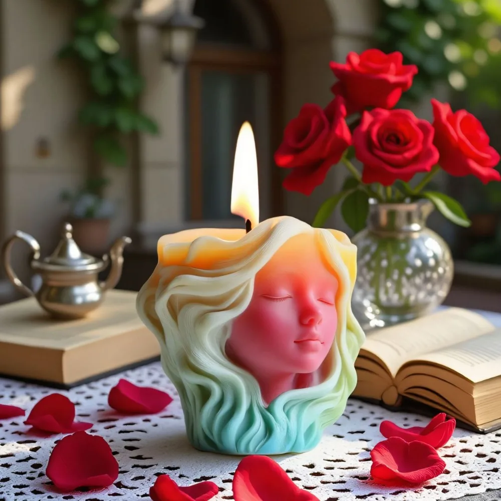 

Handmade 3D Silicone Candy Mold Decorative DIY Aromatherapy Candle Mold Non-stick Flexible Storage Box Mold Craft Making