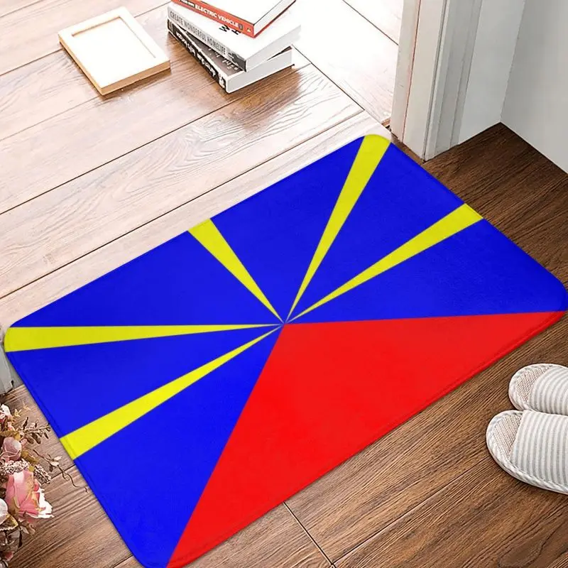 974 Reunion Island Flag Front Door Floor Entrance Mat Outdoor Reunionese Proud Kitchen Bathroom Doormat Garage Carpet Rug