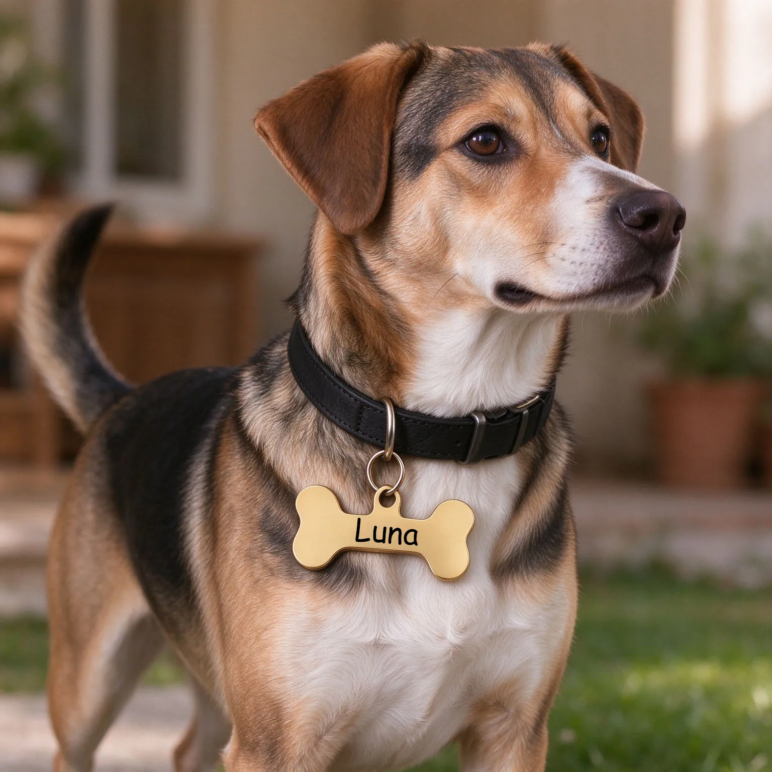 Custom Engraved Stainless Steel Dog Tag Bone‑shaped Anti‑Lost Pet ID Tag Personalized Collar Pendant For Dogs Cats Accessories