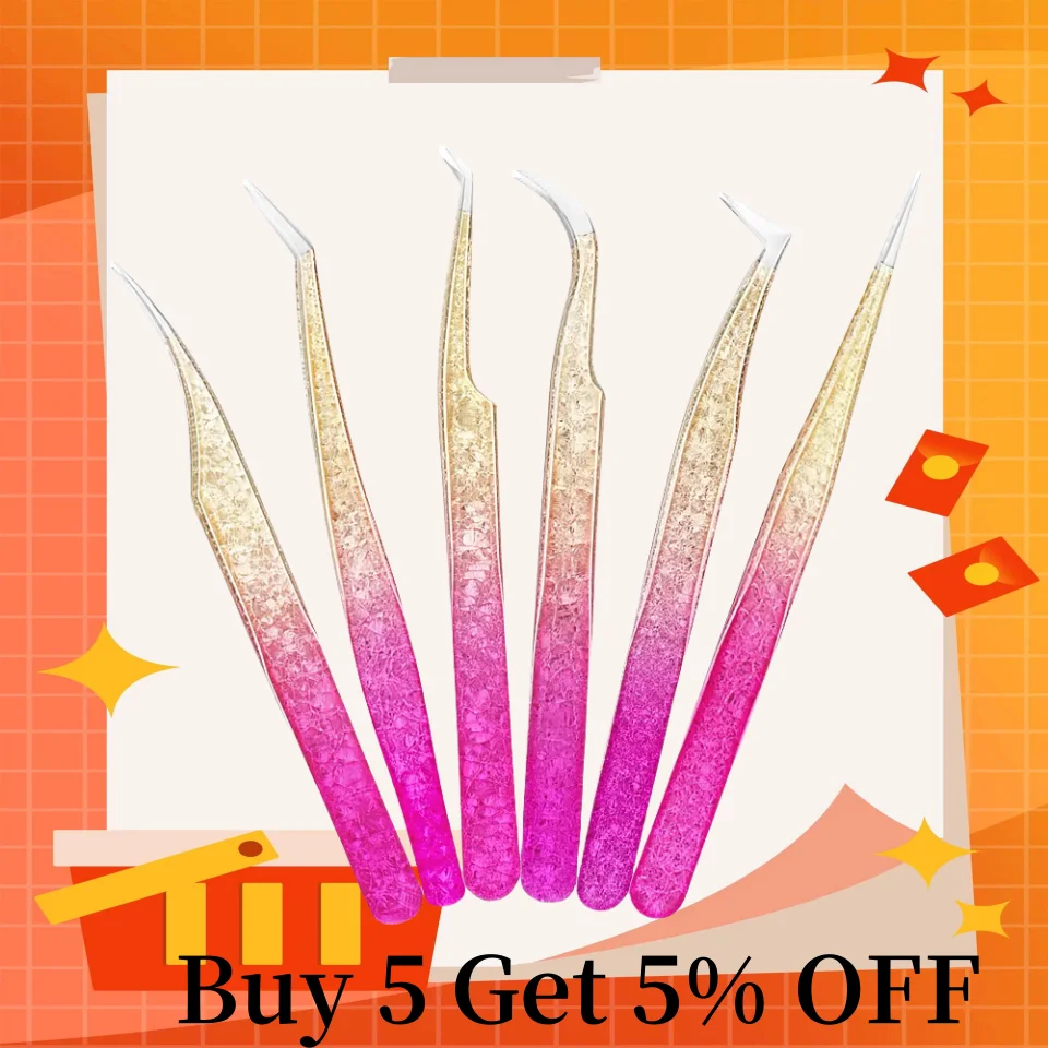 1 stücke Rose Rot Gold Falsche Wimpern Pinzette Eis Blume Anti-statische 3D Augenbraue Pfropfen Wimpern Verlängerung Liefert Make-Up werkzeuge