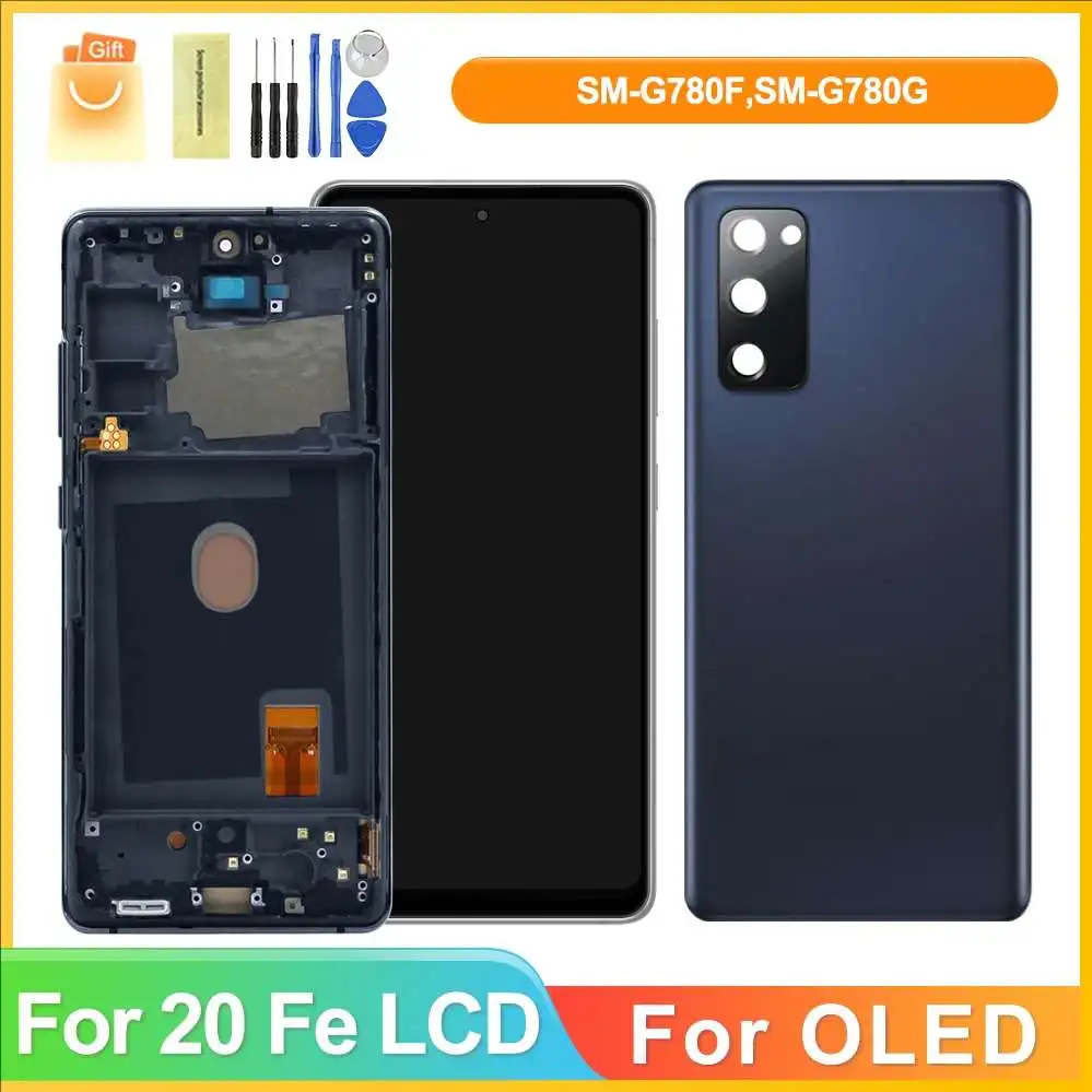 

OLED For Samsung Galaxy S20 FE G780F G780F/DSM G780G LCD Display Touch Digitizer Assembly For S20FE Screen Replacement