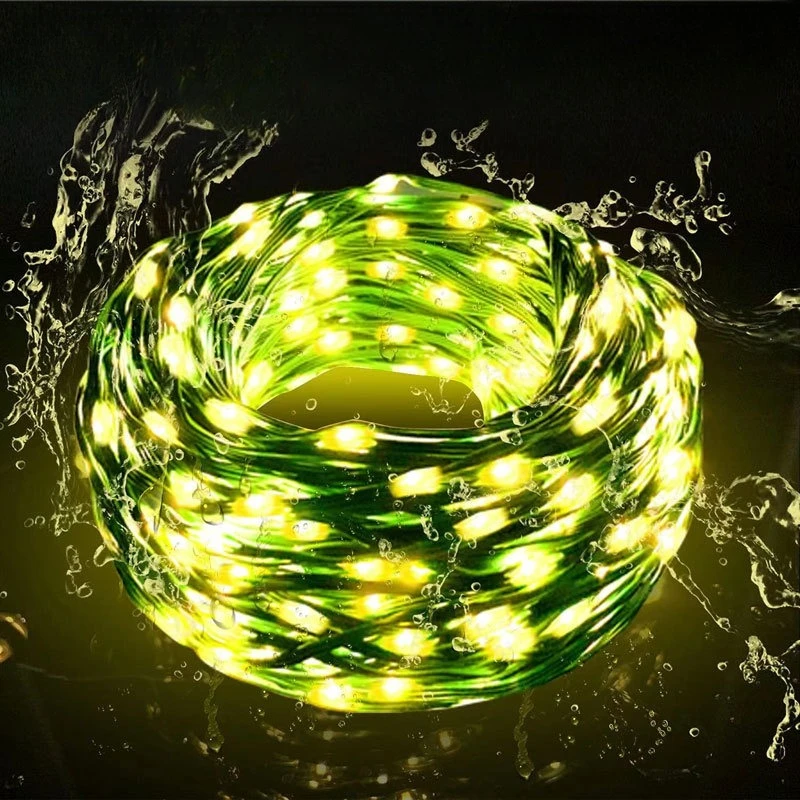 

Solar-powered Leather Wire String Led Colored Lights for Outdoor Courtyard Halloween and Christmas Festive Atmosphere Decoration