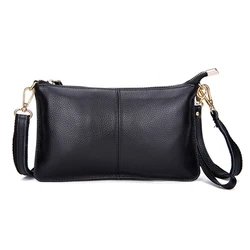 100% Real Skin Clutch Women GENUINE LEATHER Handbag Shoulder bag Calfskin crossbody bags Fashion FOR girl  Z017