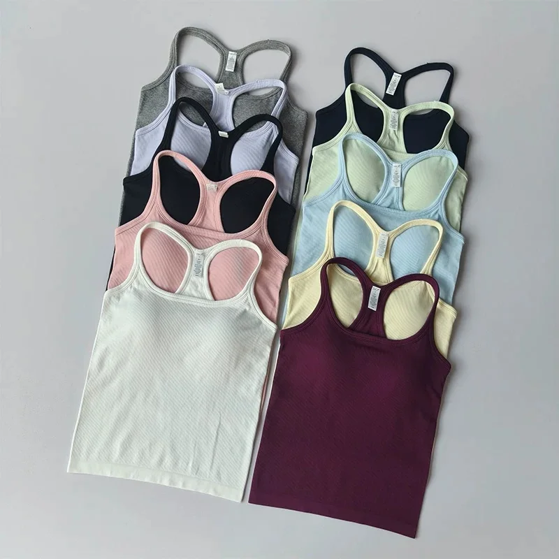 Nahtloser Yoga-BH für Damen in I-Form, stoßdämpfend, mit Brustpolster, schnelltrocknend, dehnbar, ideal für Fitnessstudio und Laufen. – Detail 7