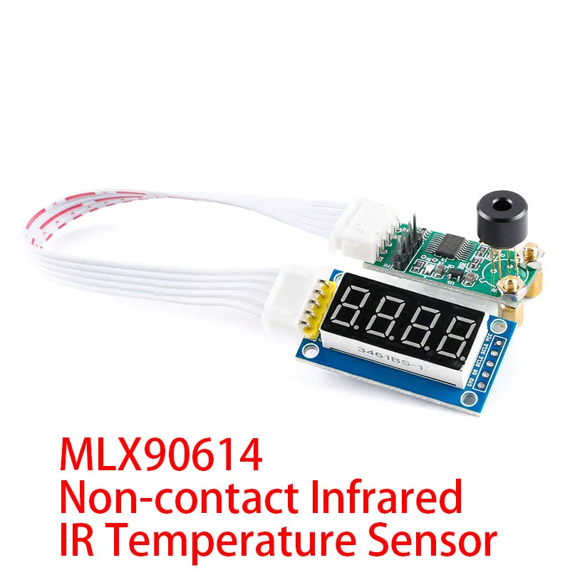 

MLX90614 Non-contact Infrared IR Temperature Sensor Module Digital Display Acquisition MLX90614-ESF-BCC 5V USB to TTL Serial