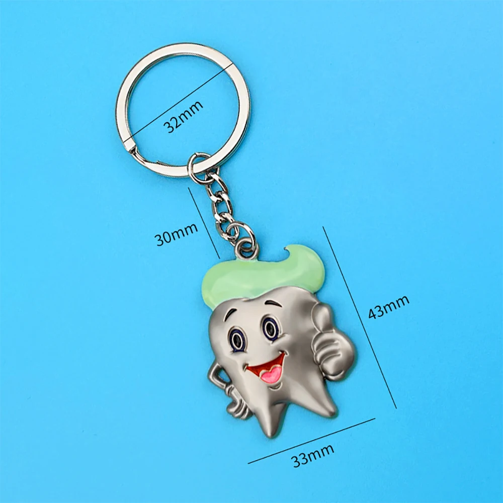 Dental Tooth Keychain Dentist Keychain Teeth Key Chain Protection Dental Health Dentist Gift Decoration Pendant Dental Gift