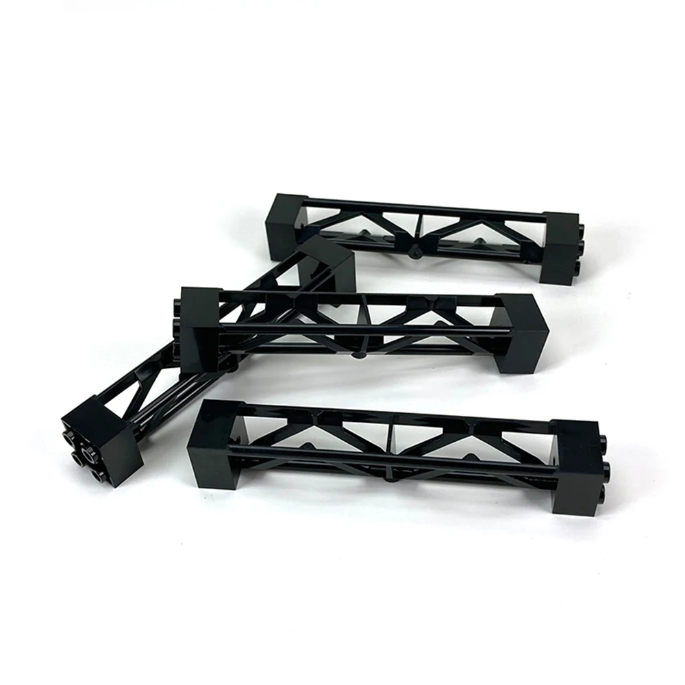 10PCS Black Support Girder Triangular 2x2x10 Column Train Track Support Frame Compatible with legoeds MOC 58827 95347 4667463