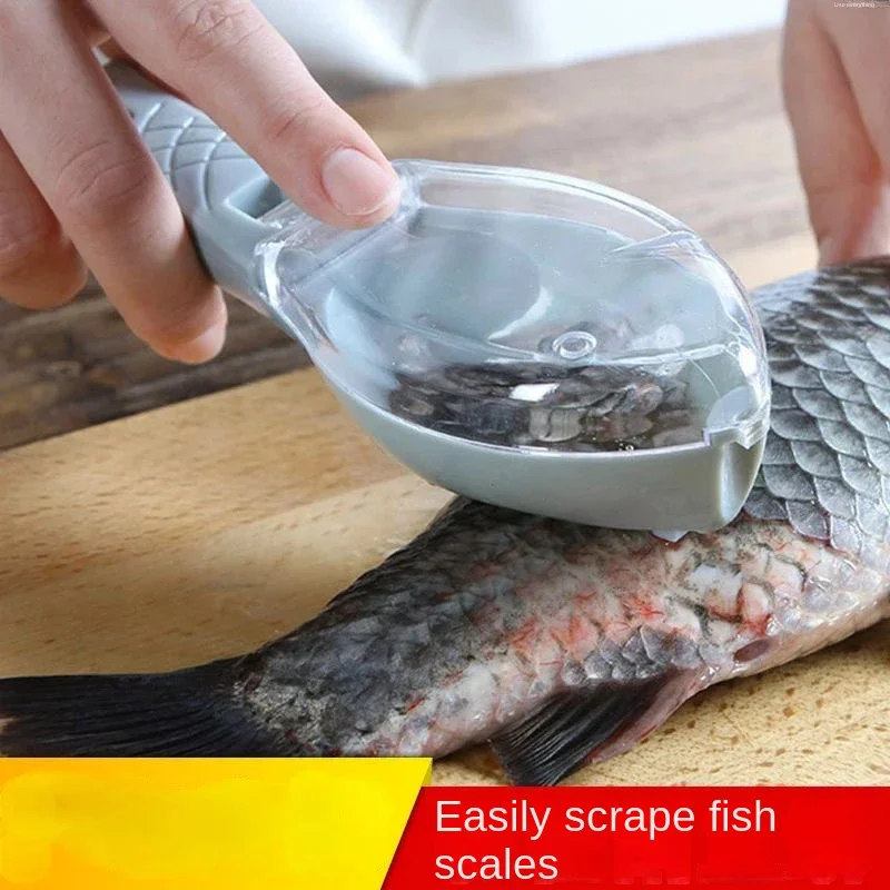 أواني قشور السمك المنزلية مع غطاء ، قتل المطبخ ، يدويا لتوسيع نطاق مكشطة ، ضرب سكين