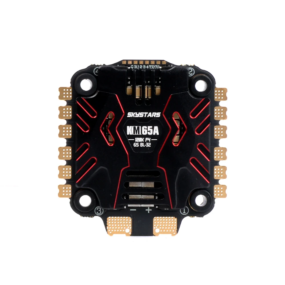 

Skystars KM65 65A 4in1 ESC AM32 32Bit F4 MCU 3-6S DShot1200 90A Burst Current 30.5x30.5mm Mount ,FPV ESC for FPV Drone Racing