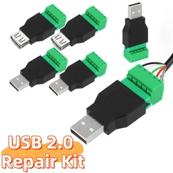 1 USB do komputera adaptera męskiego/żeńskiego do 5 zacisk pinowy-USB 2.0 wpisz wtyczkę do 5 złącze pinowe do bezlutownego ładowania kabli