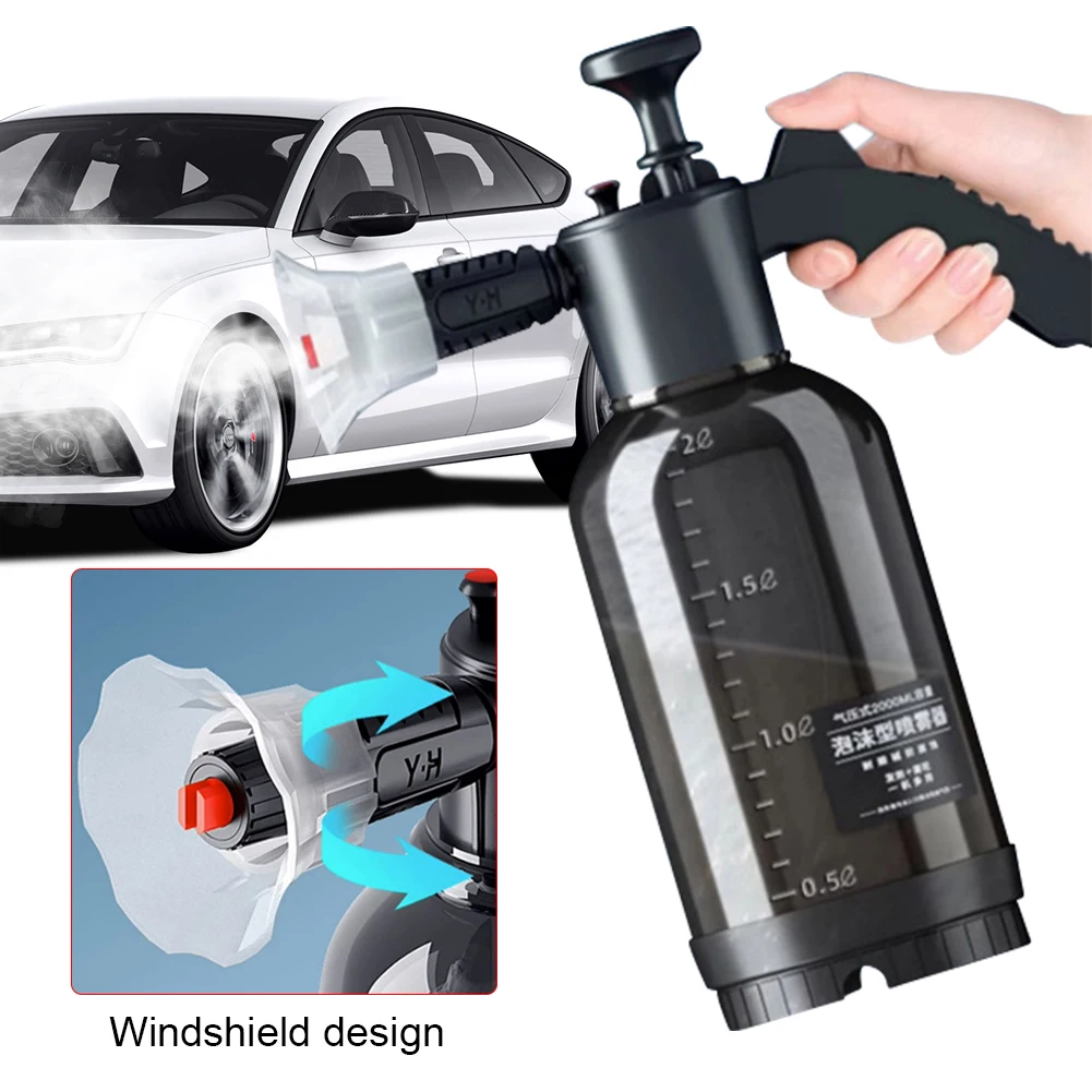 Neue 2l Auto wasch sprüh flasche mit 2 Arten von Düsen pneumatik waschanlage Hochdruck-Auto wasch