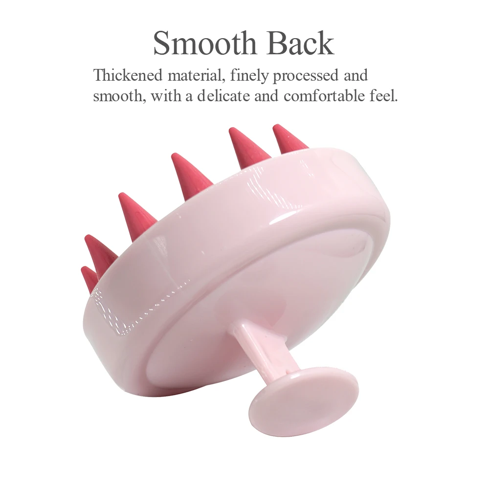 Plastic Silicone Massage Comb Scalp Scrubber Exfoliator Waterproof Soft Silicone Bristles Easy Foaming Head Massage Brush