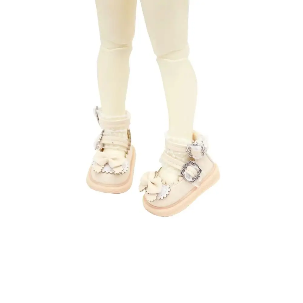 1 Para Skórzanych Butów Skala 1/6 Buty ze Skóry PU Buty Mary Jane Wysokie Trampki Buty dla Lalki BJD Skala 1/6 Buty dla Lalki Cartoon 5cm Mini Buty Sportowe dla Lalki