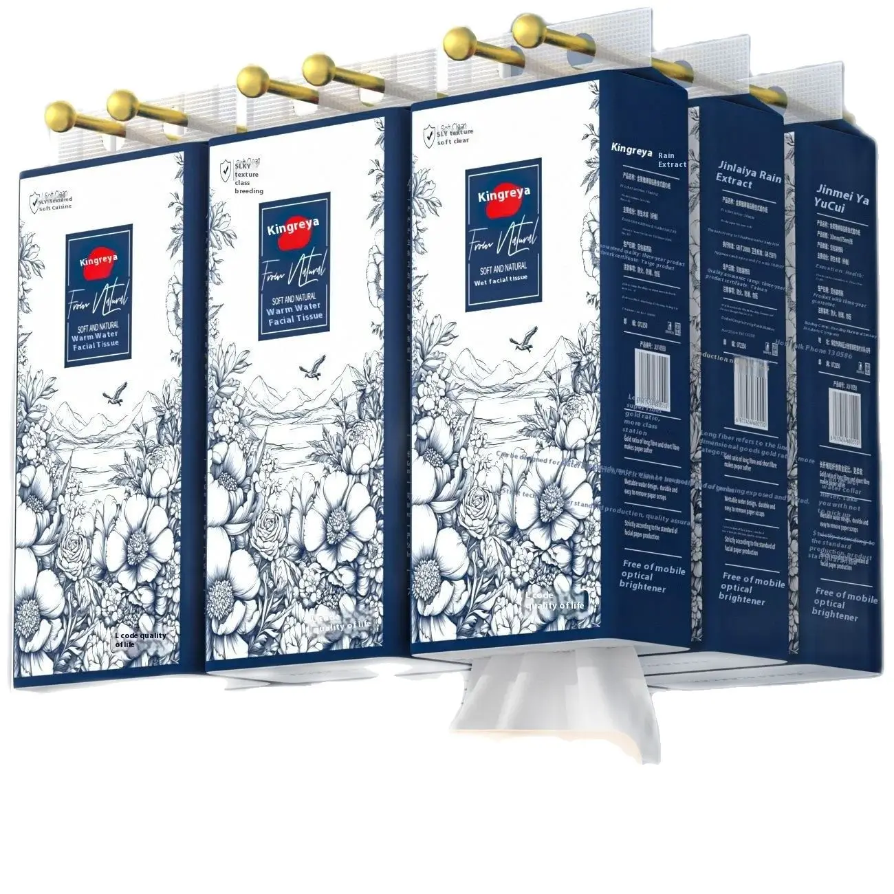 2200 Sheets of Hanging Family Packs of Large Packs of Napkins Four Layers of Thickened Wet and Dry Mother and Baby Face Towels