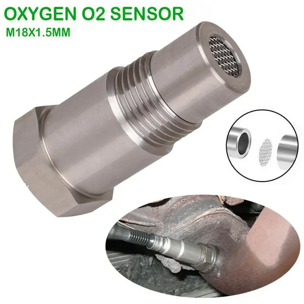 2 pces cel fix sensor de oxigênio adaptador para desempenho fora de estrada oxigênio o2 sensor m18x1.5 para fora da estrada catalisador csv peças de automóvel