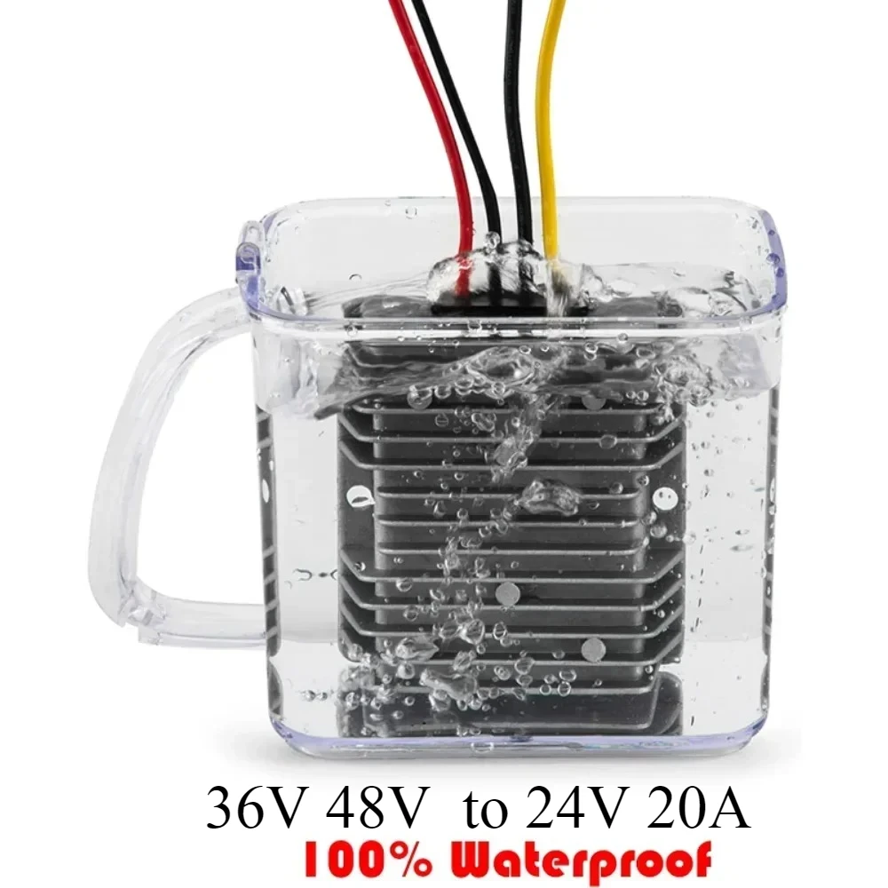 

DC 36V 48V Step Down to 24V 20A Converter Voltage Reducer Big-Size Voltage Reducer High-Power DC/DC Power Supply Module Buck