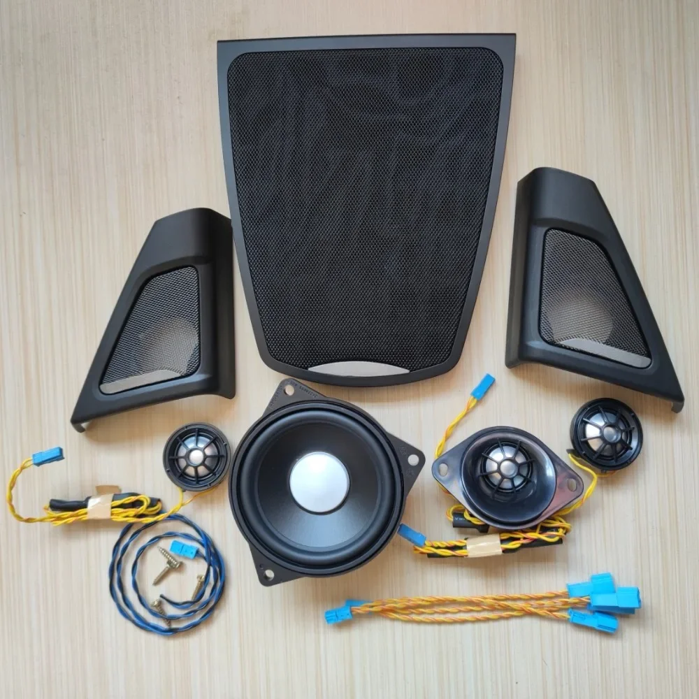 NONE Für BMW F10 F11 5er Autohupe Lautsprecherabdeckung Leistungsverstärker Hochtöner Mitteltöner Subwoofer-Lautsprecher 9