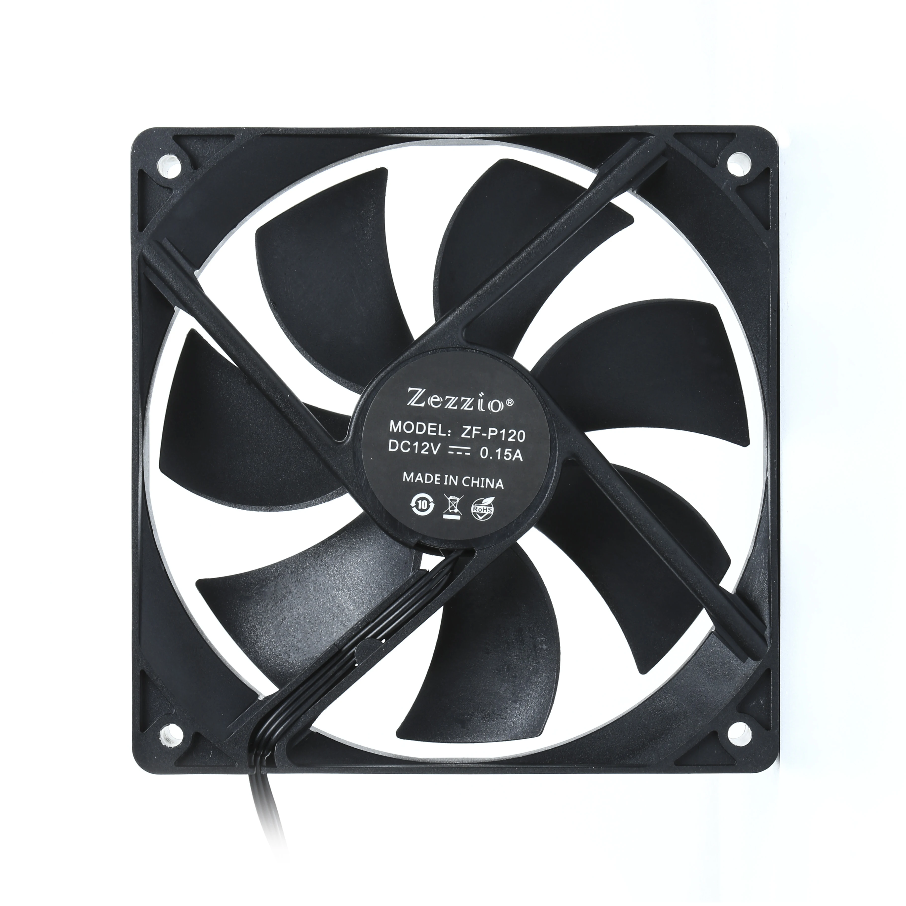 Zezzio ZF-P120 120mm PC Case Cooling Fan 3PIN/2PIN Molex Port High Air Volume Quiet Cooler Fan