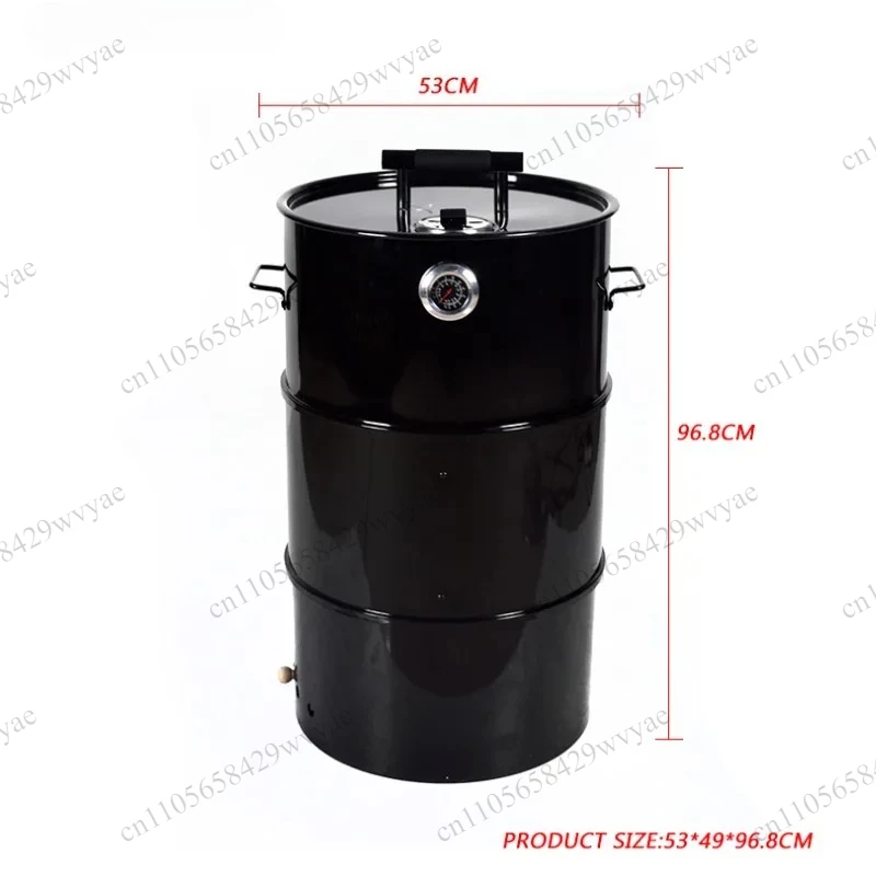 18 Inch Vertical 3-Tier Outdoor Smoker Barrel Multifunctional Charcoal Cooking Grill