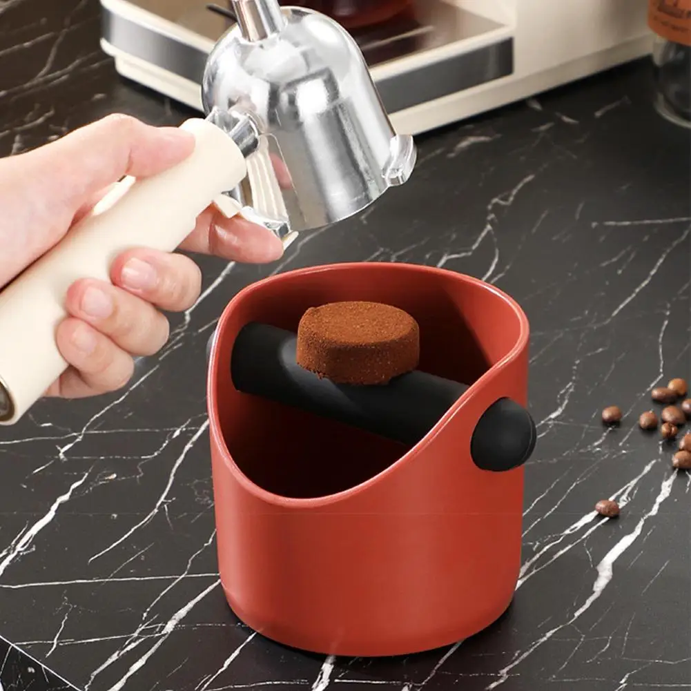 Coffee Knock Box Anti Slip Shock-Absorbent Grind Dump Espresso Grounds Waste Bin Barista Accessories Maker Tools